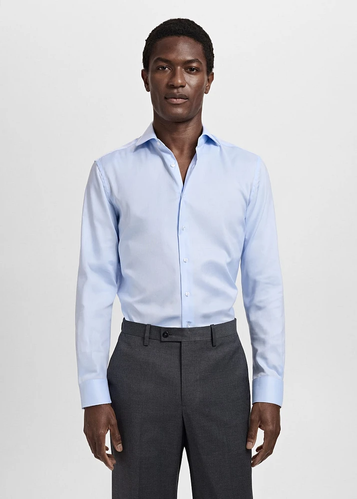 Slim fit structured suit shirt