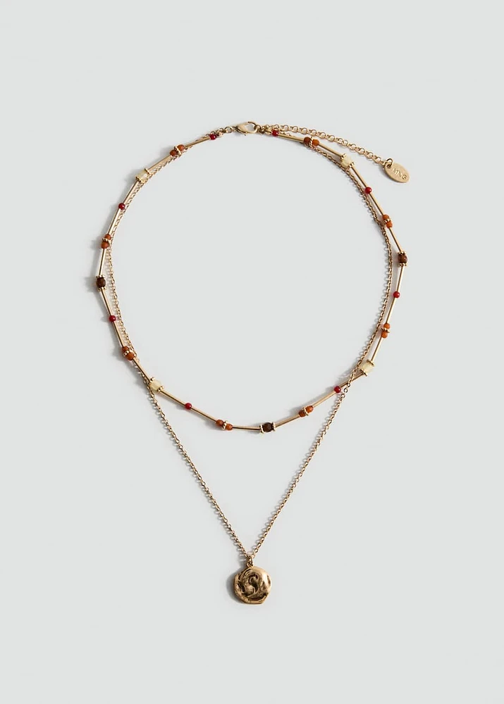 Combined double-pendant necklace