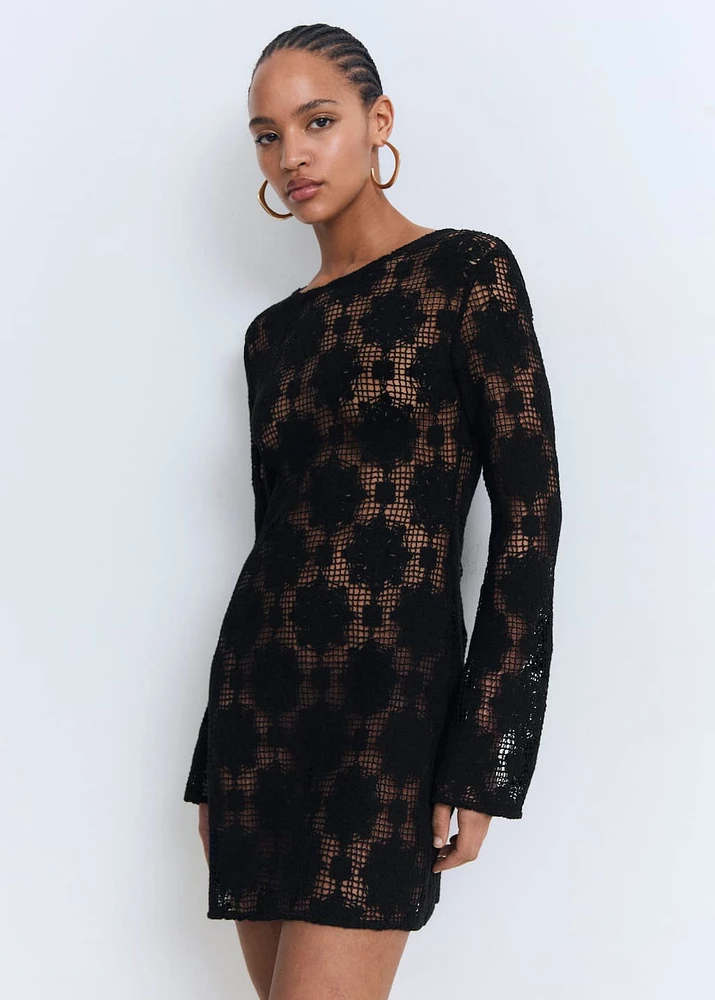 Crochet short dress
