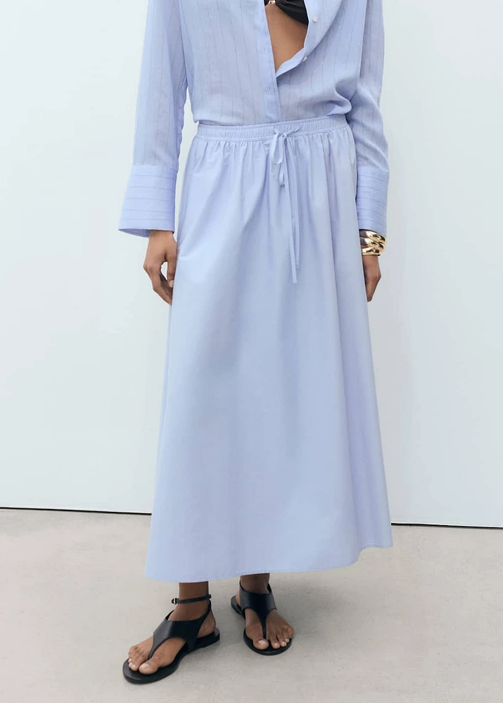 Flared cotton skirt