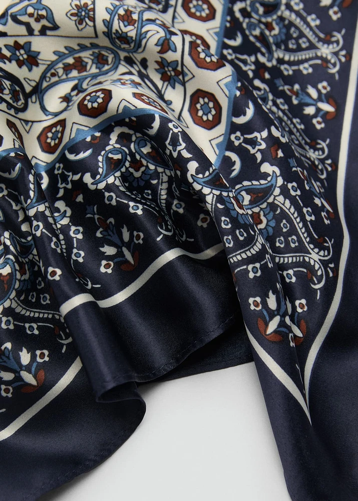 Paisley print scarf
