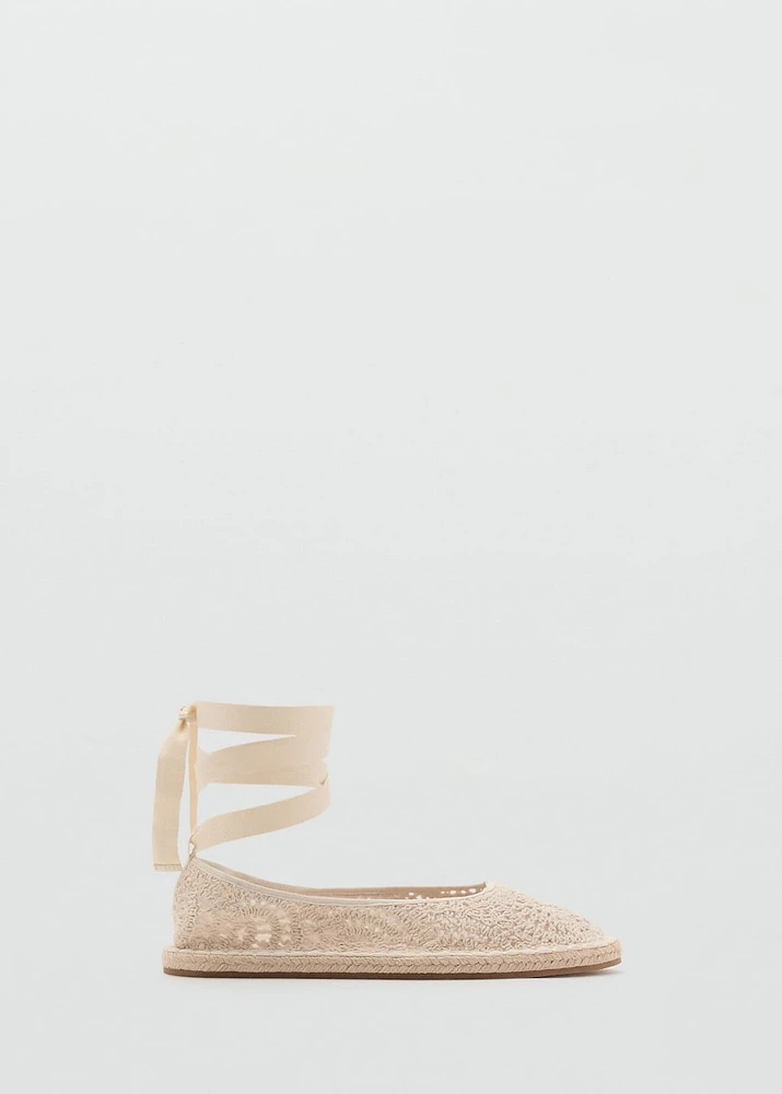Crochet ballet flats
