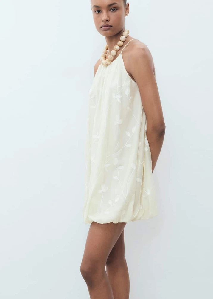 Balloon halter dress