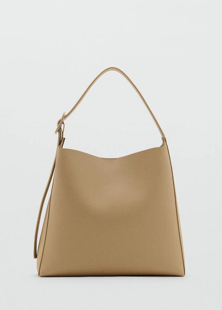 Leather effect bucket bag
