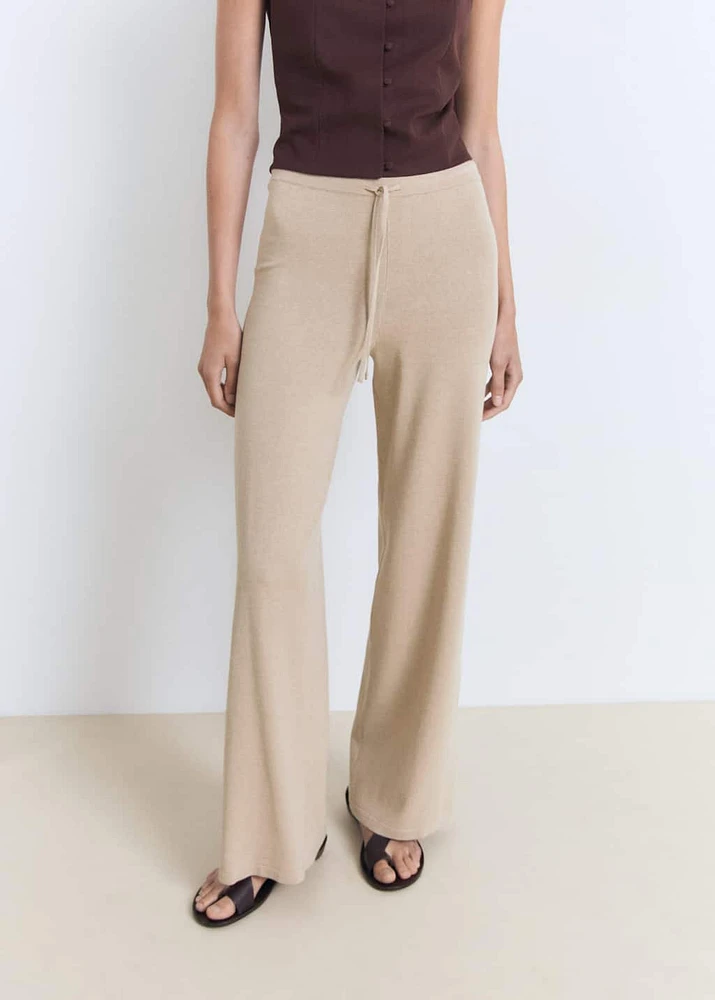 Straight knitted pants