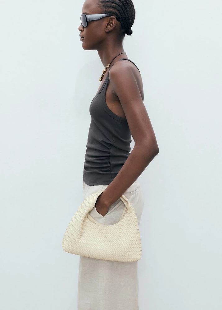 Cotton maternity top with straps