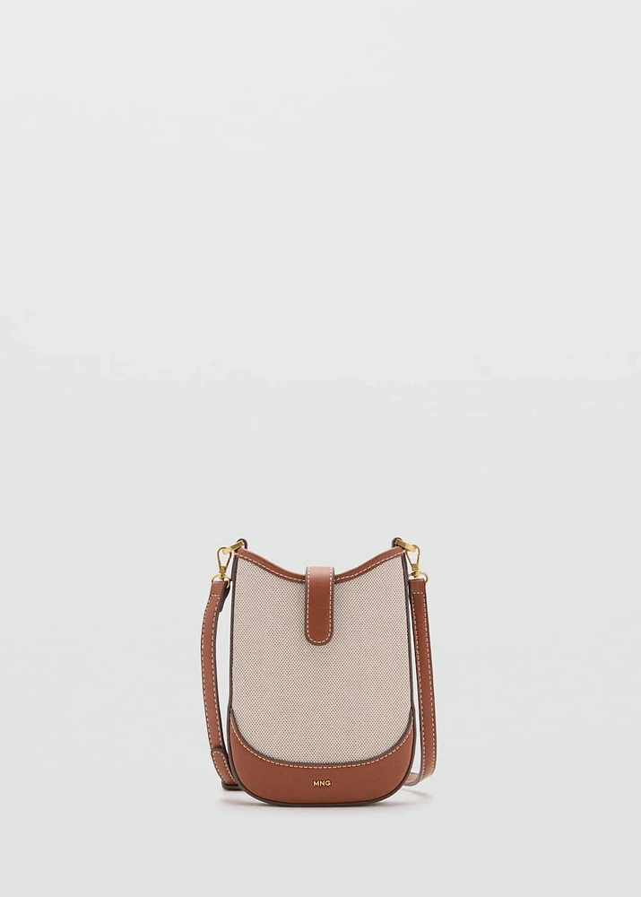 Canvas crossbody cell phone case