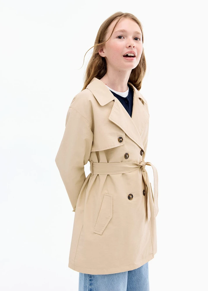 Double-breasted trench coat