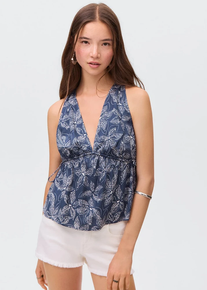 Floral chiffon top