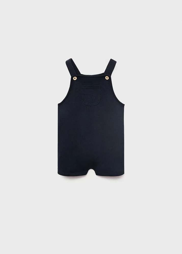 Short cotton dungarees