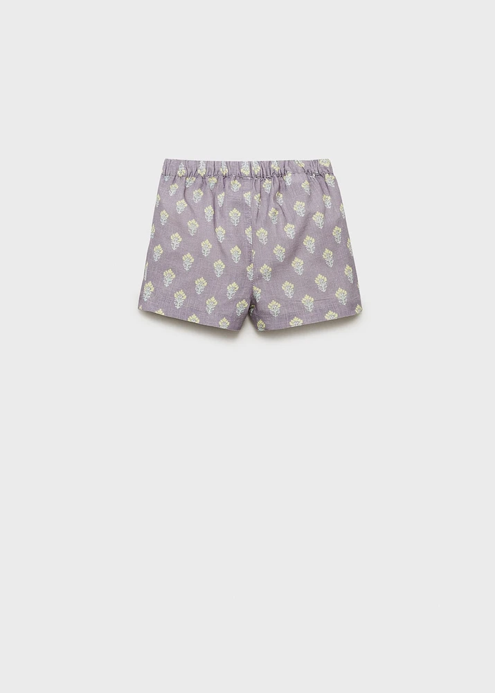 Printed cotton shorts
