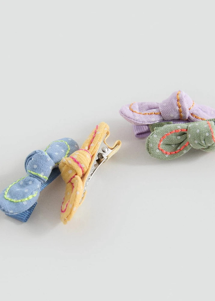 4 pack bow hairclips