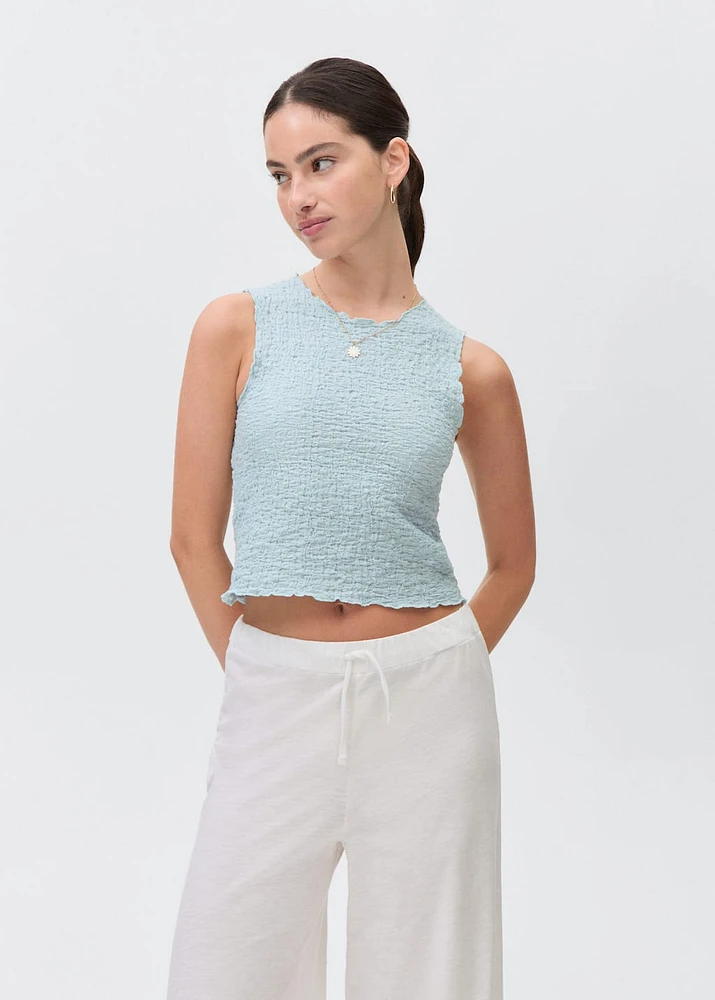 Ruched-texture top