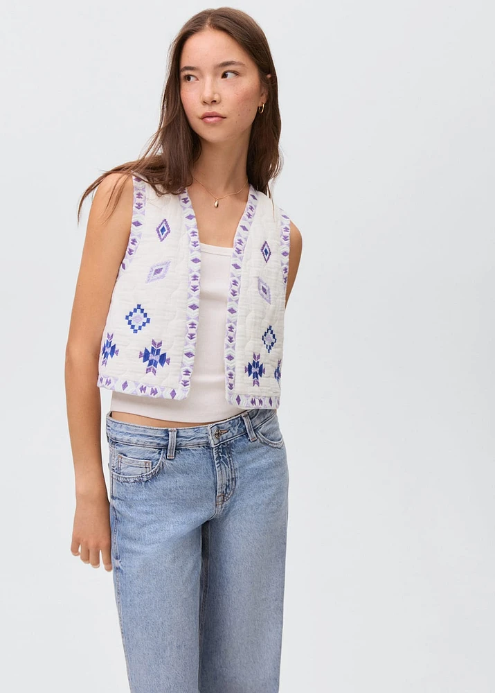 Ethnic embroidered vest