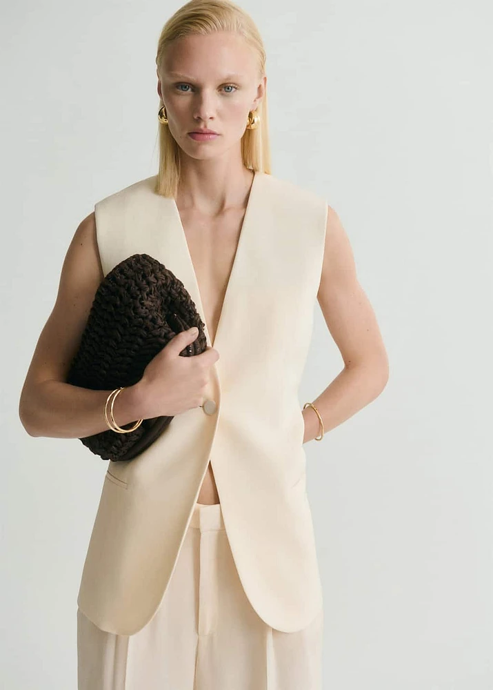 Flowy suit vest