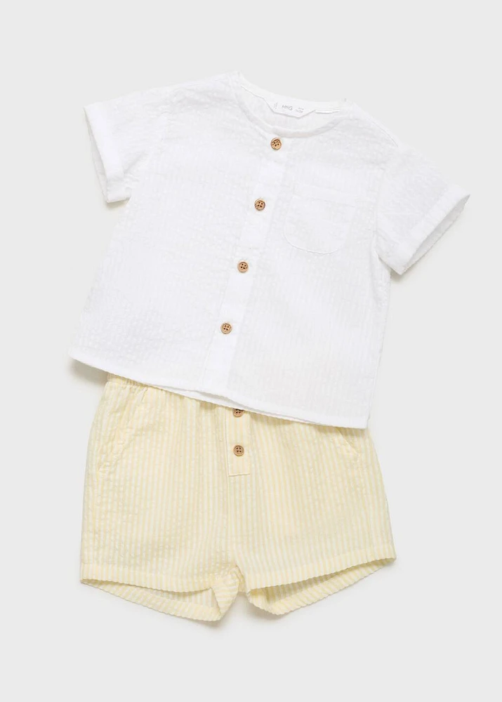Textured cotton shirt