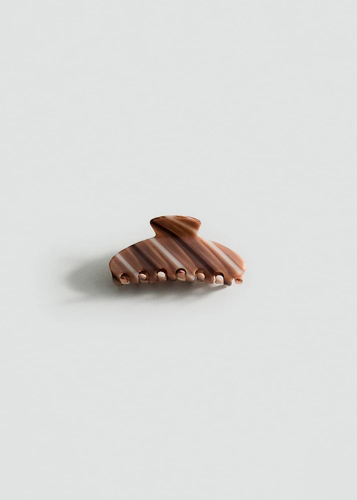 Two-tone striped hair clip