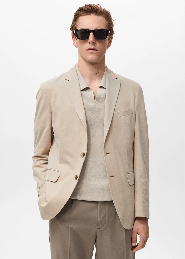 Verner slim-fit cotton blazer