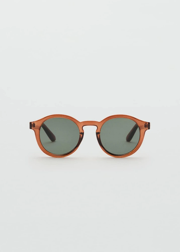 Semi-transparent frame sunglasses