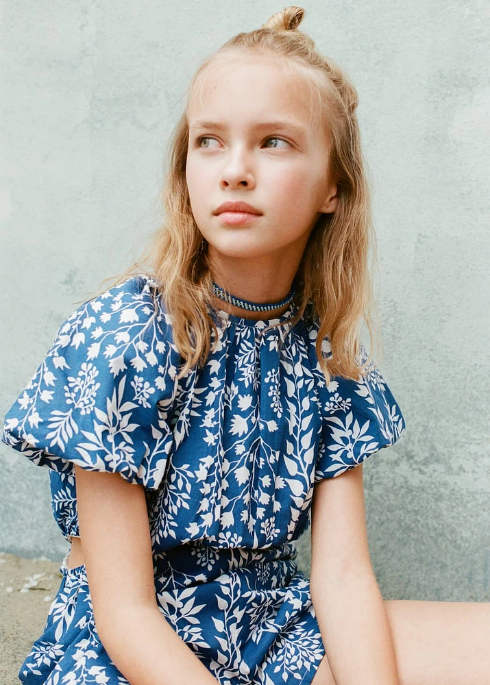Cotton print jumpsuit