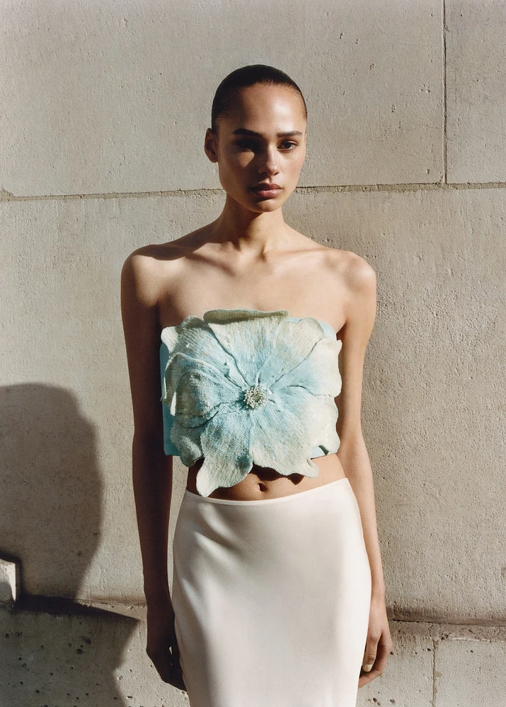 Maxi flower bandeau top