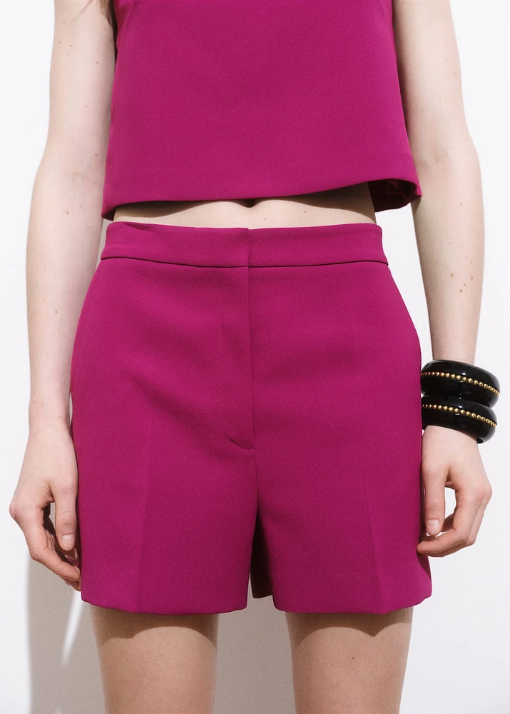 Straight mid-rise shorts