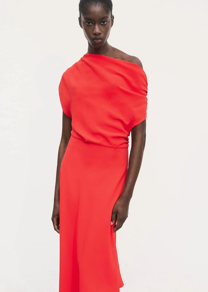 Asymmetrical midi-dress