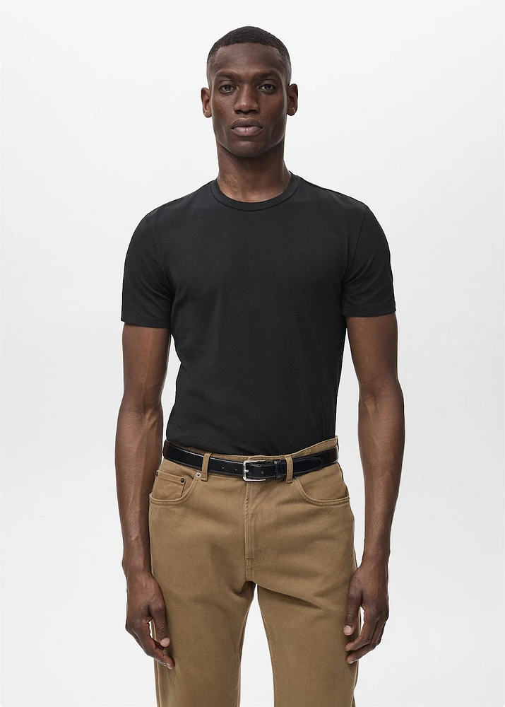 Stretch cotton T-shirt