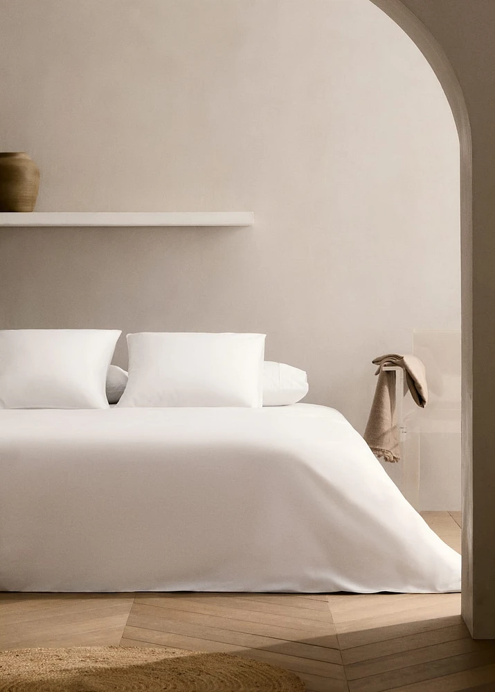 500-thread cotton percale duvet cover for 135 cm bed