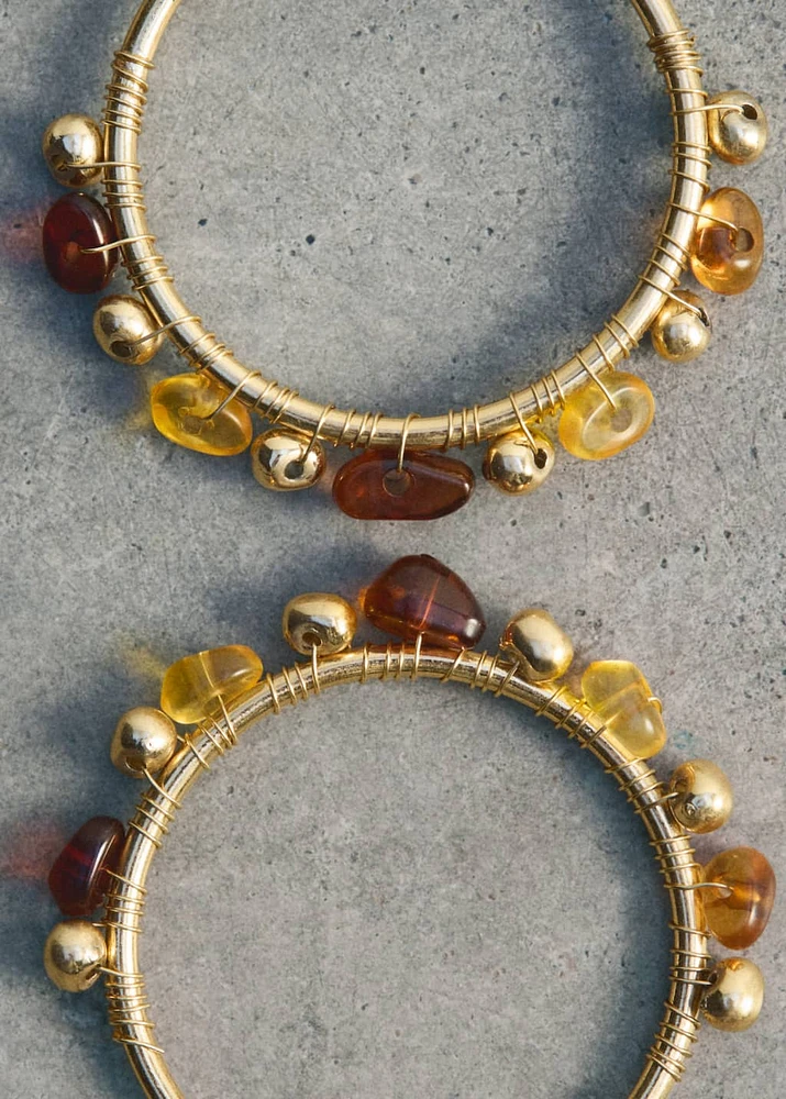 Combination bead earrings