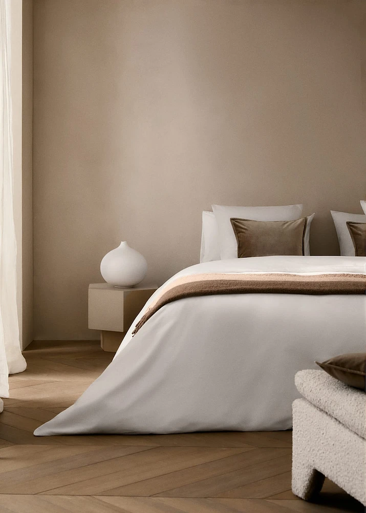 Cotton percale duvet cover for 150/160cm bed