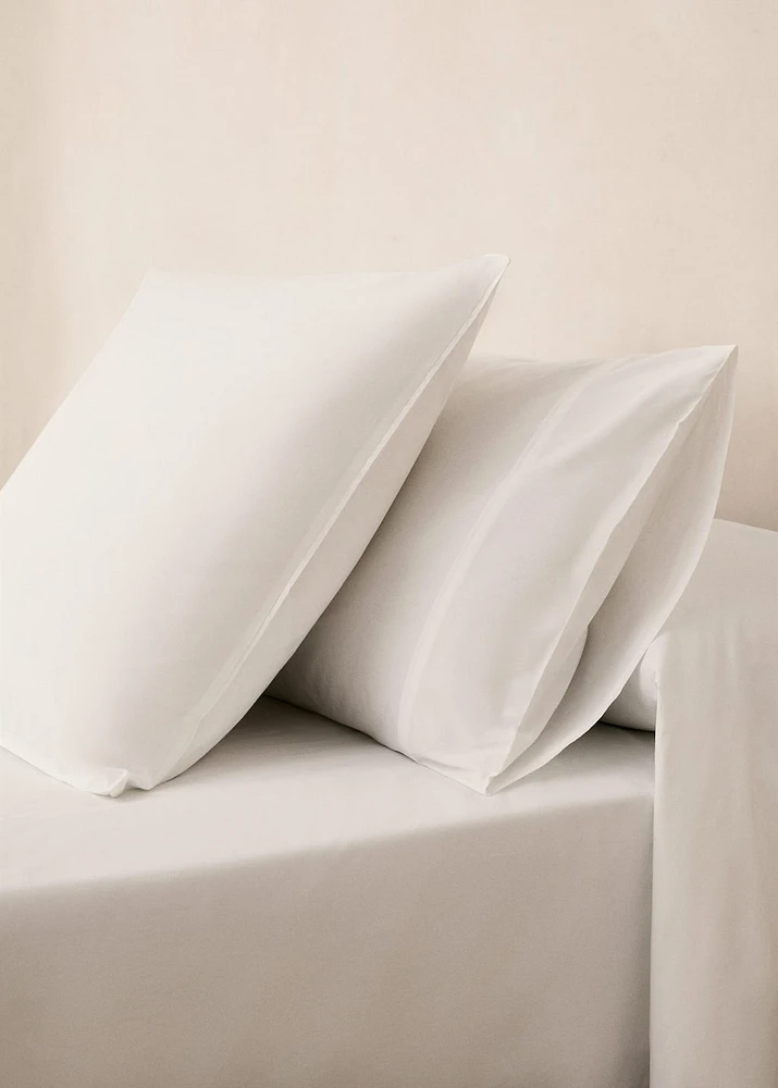 Two 300-thread percale cotton pillowcases 60x60 cm