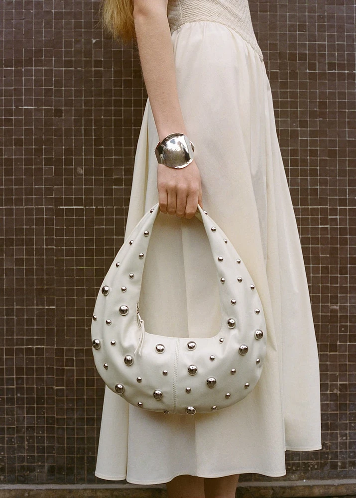 Studded shoulder bag