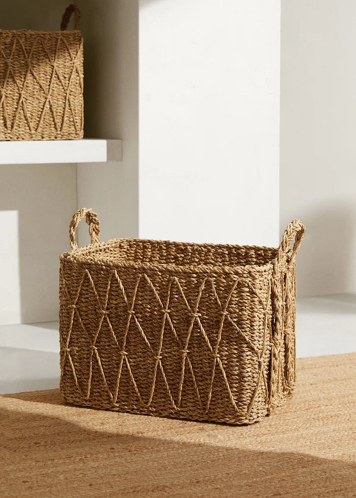 square basket with handles