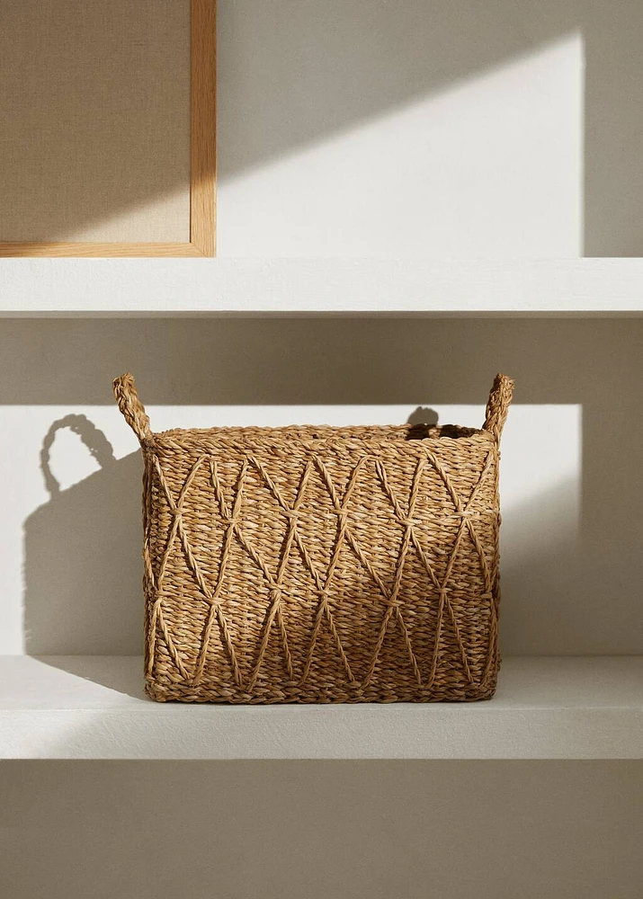 Medium square basket with handles