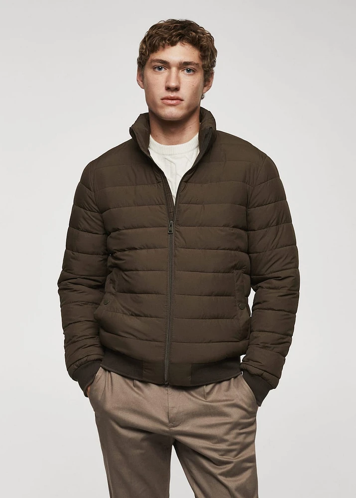 Ultra-lightweight water-repellent quilted anorak