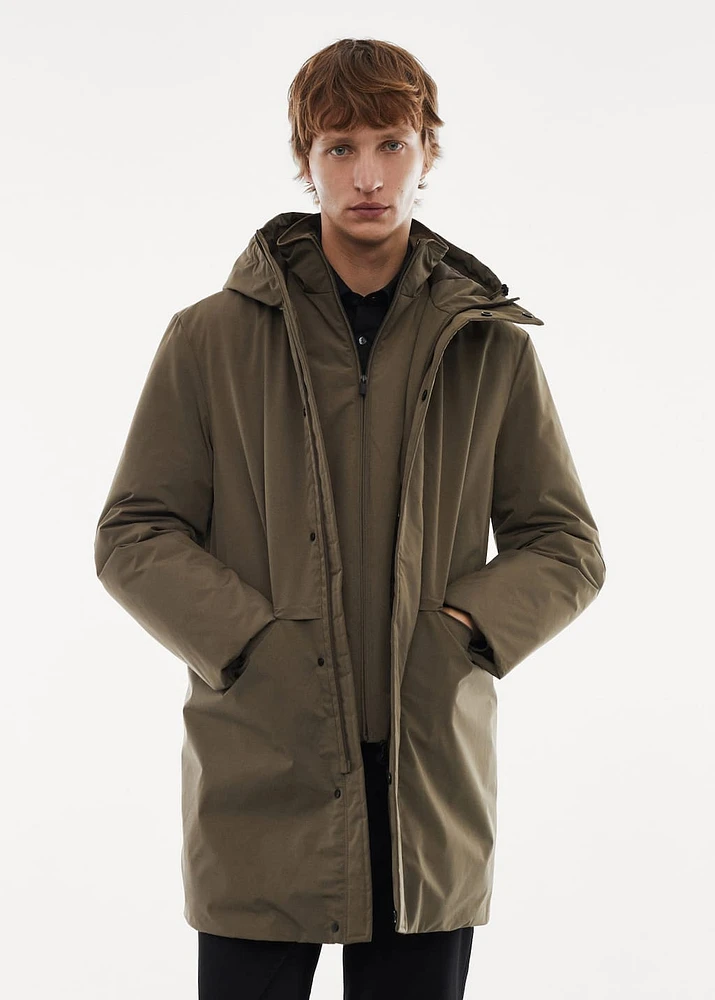 SOFEELATE® padded parka with hood