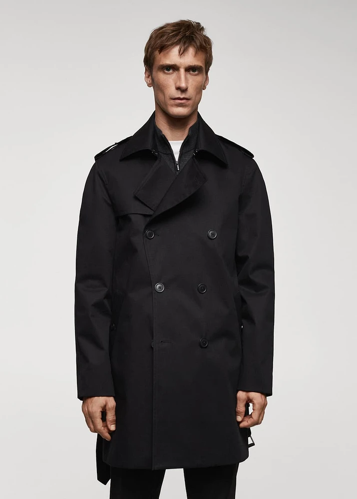 Classic water-repellent trench coat
