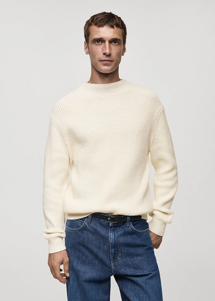 Knitted cotton sweater