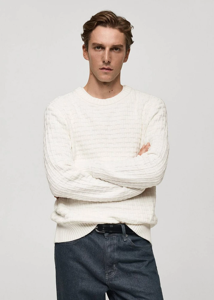Crossed knit sweater