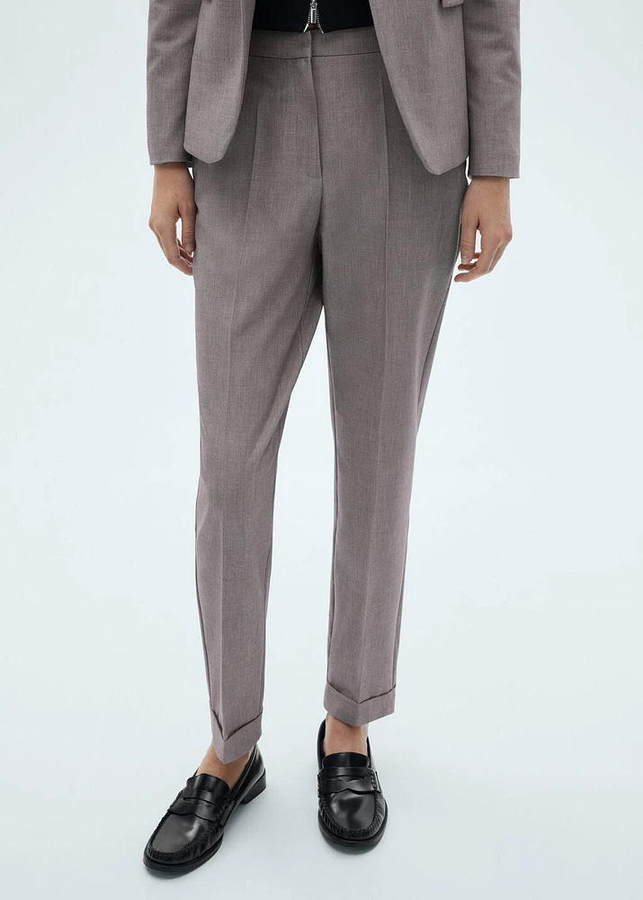 Straight suit trousers