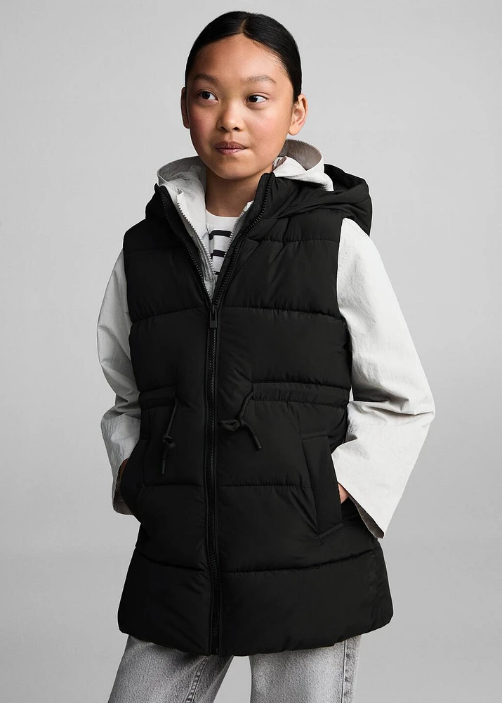 Long quilted vest