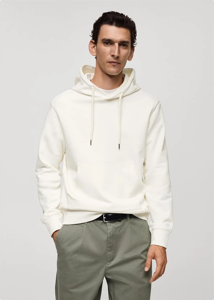 Regular-fit cotton hoodie