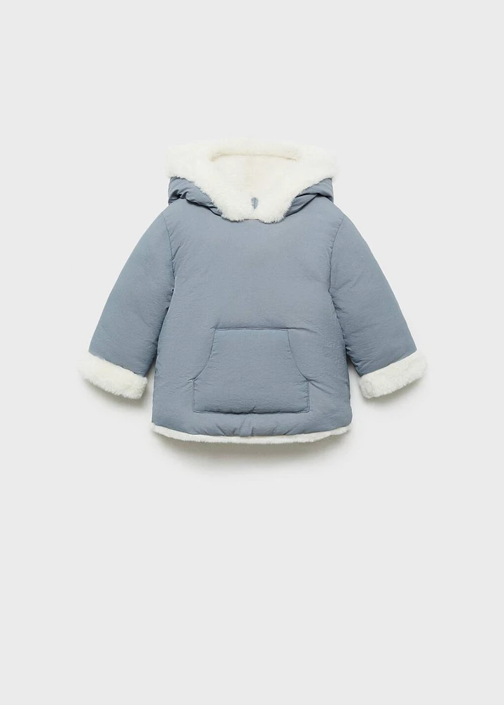 Fleece-lined quilted anorak