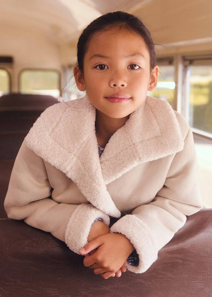 Shearling-lined coat