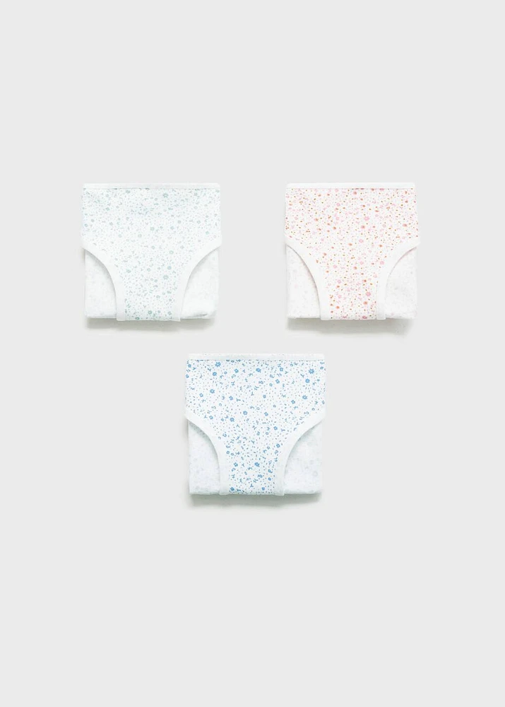 3 pack of printed cotton panties