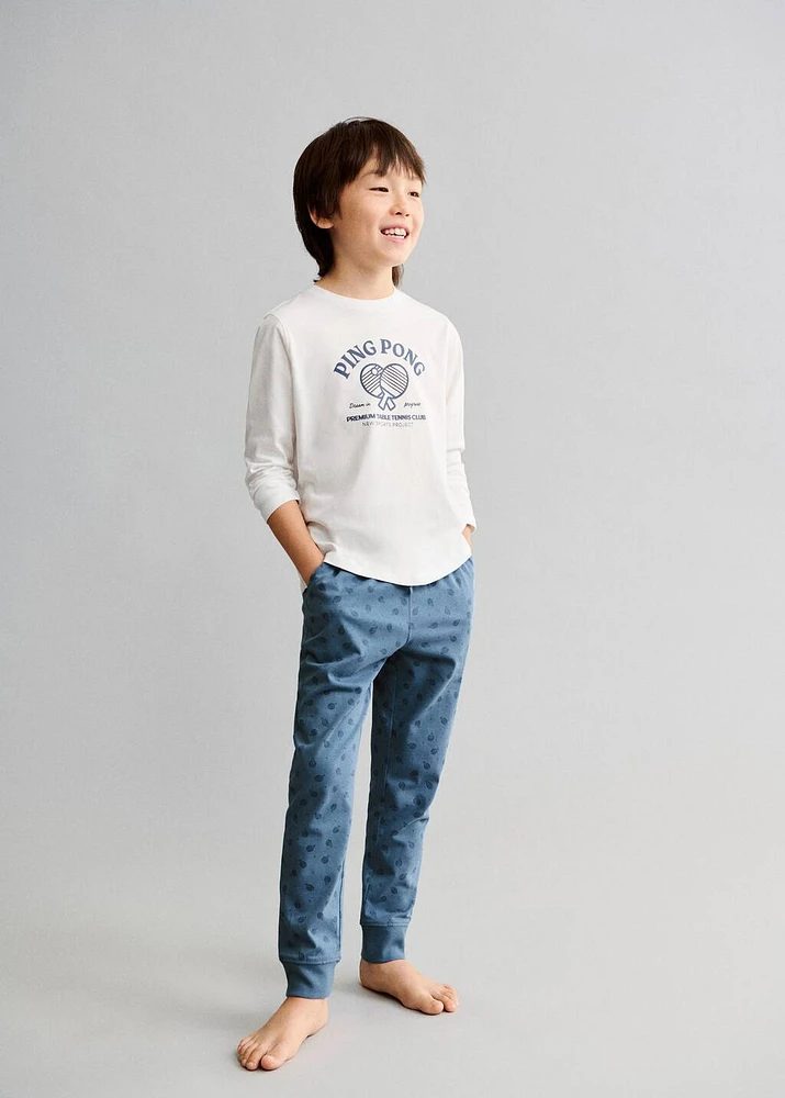 Printed long pyjamas