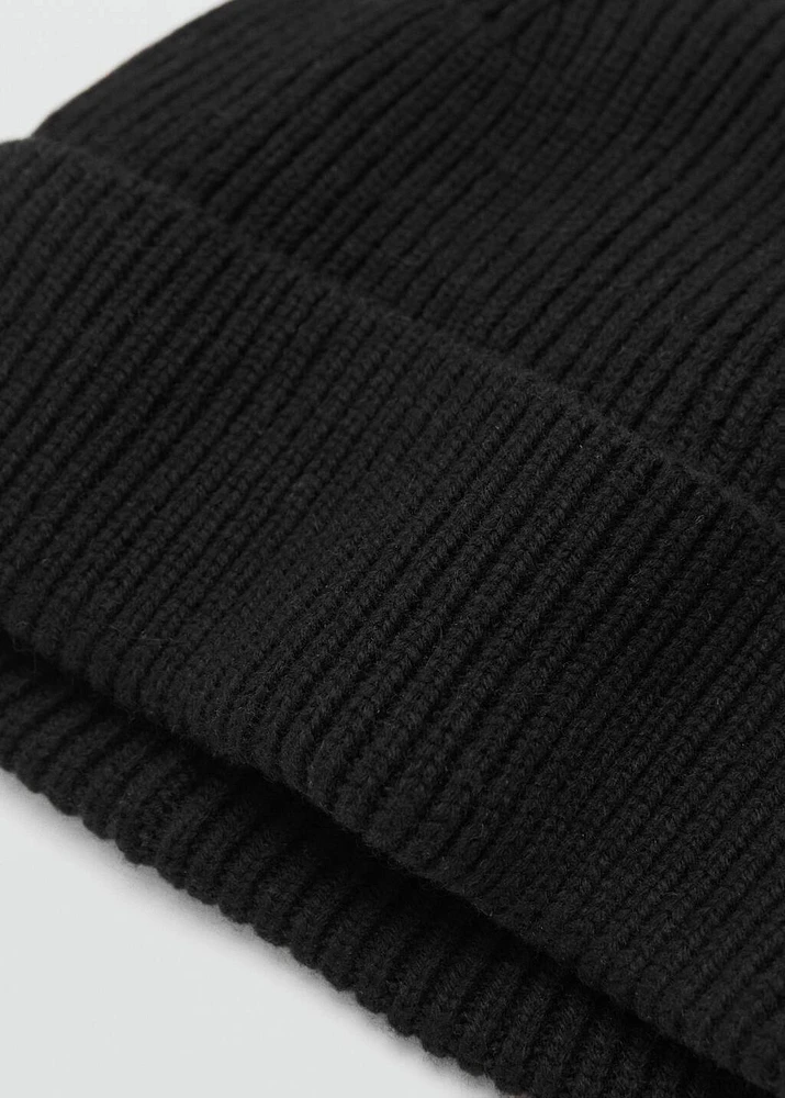 Wool and cashmere-blend ribbed hat