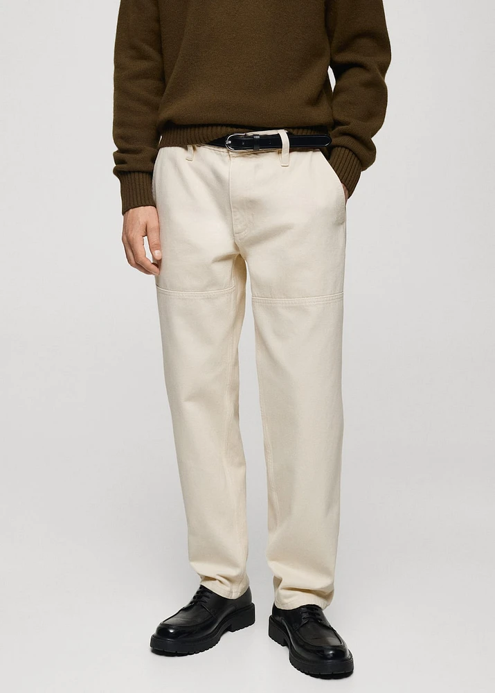Regular-fit jeans with seam detail