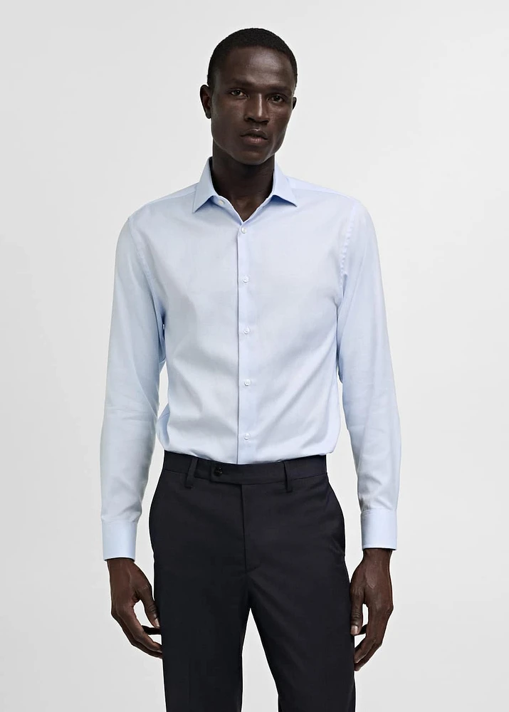 Slim fit structured suit shirt